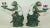 1970s Pair of Vintage Chinoiserie Monkey Lotus Candleholders, Painted Resin For Sale - Image 5 of 13