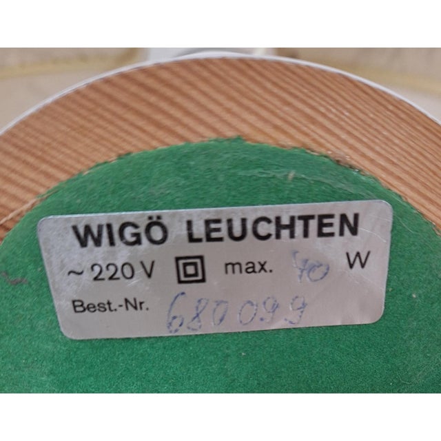 Wood Vintage Bedside Lamps with Wooden Bases and Fabric Shades from Wigö, 1970s, Set of 2 For Sale - Image 7 of 8