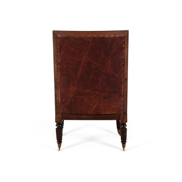 George IV Leather Library Chair For Sale - Image 5 of 13