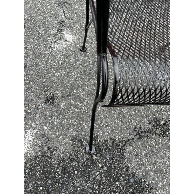 1960s Wrought Iron Patio Set Table and 4 Barrel Chairs For Sale - Image 10 of 11