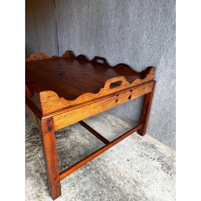 Late 20th Century Late 20th Century Large Ralph Lauren Knotty Pine Tray Top Coffee Table For Sale - Image 5 of 12