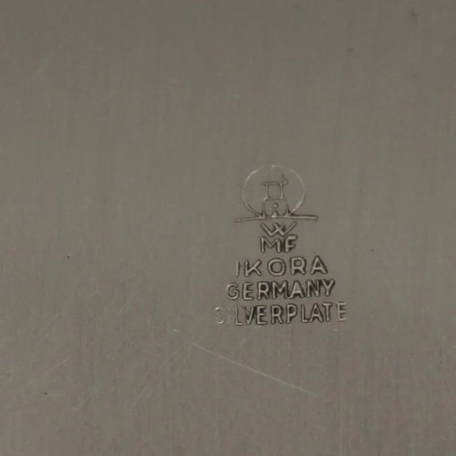 Black German Art Deco Silver-Plated Metal Shell from WMF, 1950s For Sale - Image 8 of 9