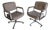 Modernist Style Swivel Armchairs by Metalstand Inc., Philadelphia, 1970s, a Pair For Sale