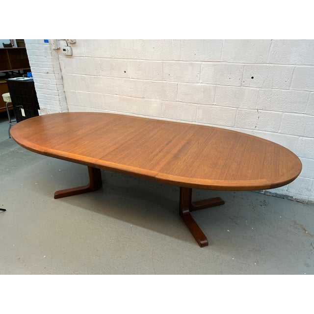 Mid 20th Century Danish Modern Oval Extendable Dining Table Attributed to Skovby For Sale - Image 10 of 14