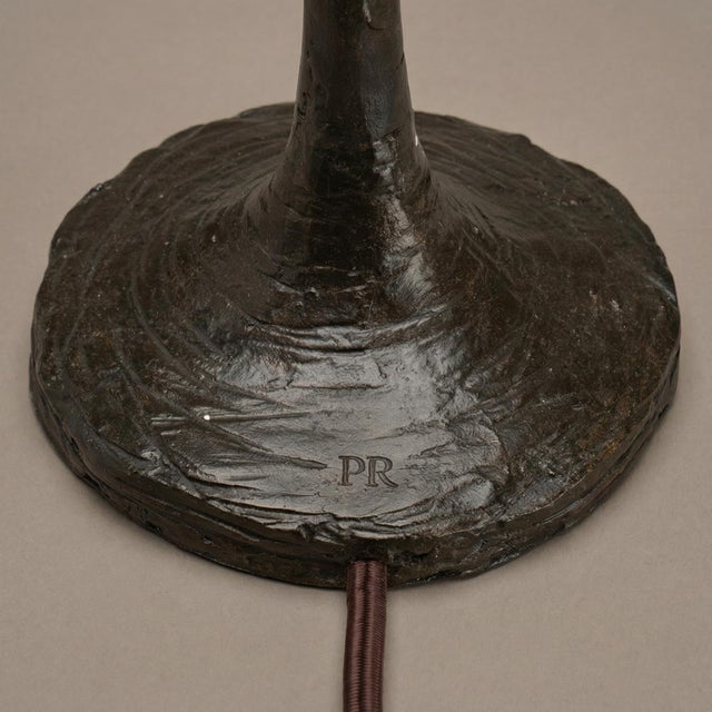 Giacometti Form Table Lamps in Bronze Finish by Porta Romana - Pair For Sale - Image 11 of 11