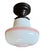 A classic milk glass light fixture from the 1930’s perfect for a kitchen, bathroom or hallway. Add a pop of retro charm to...