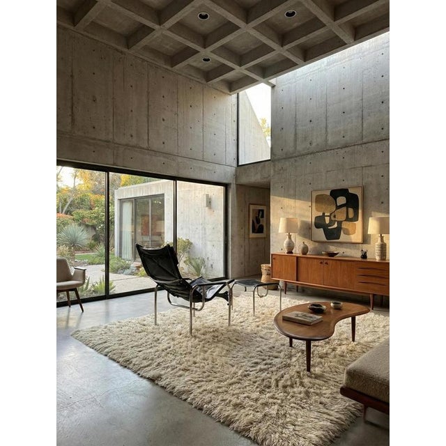 Animal Skin Set of Lounge Armchair and Ottoman in Leather by Hans Eichenberger for Strässle, Switzerland, 1970s For Sale - Image 7 of 8