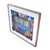 Contemporary Painted Quilted Textile Art on Canvas in Cerused Frame For Sale - Image 4 of 12