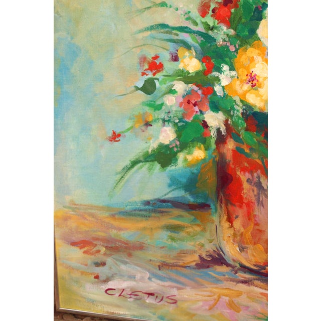 Yellow Brother Cletus Behlmann Original Oil Painting, Still Life, Beloved Texas Artist For Sale - Image 8 of 15