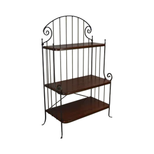 Charleston Forge Iron & Cherry Wood 3 Tier Bakers Rack