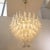 1990s White and Crystal Color Murano Glass Petal Chandelier, Italy, 1990s For Sale - Image 5 of 11