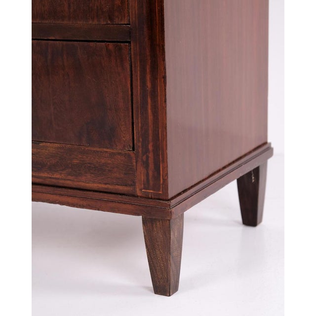 Antique Mahogany Chest of 4 Drawers with Tapered Legs, 1860s For Sale - Image 4 of 11