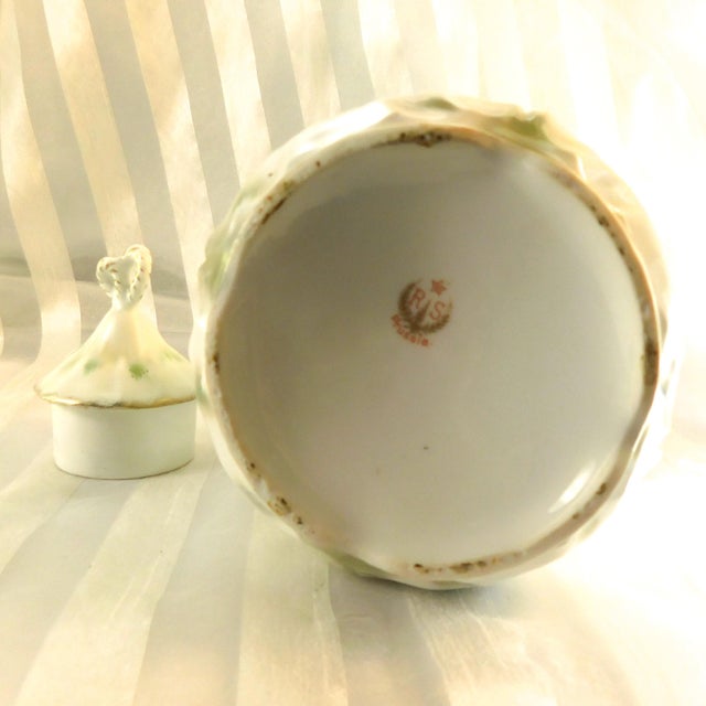 Cream 1900s Reinhold Schlegemilch Pink Floral Chocolate Pot For Sale - Image 8 of 9