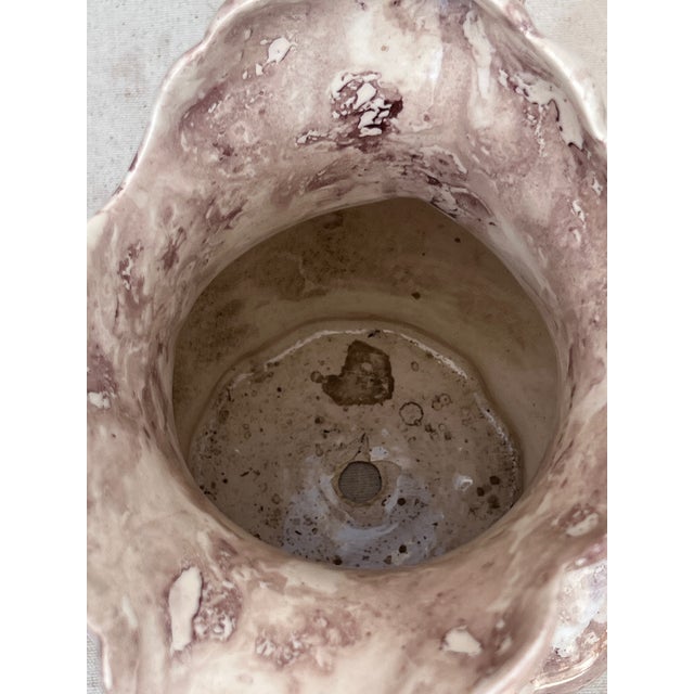 White Vintage Hand Painted 1980s Ceramic Flower Vase For Sale - Image 8 of 10