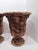 Vintage Pair Woven Wicker Urn Style Pedestal Vases For Sale - Image 11 of 12