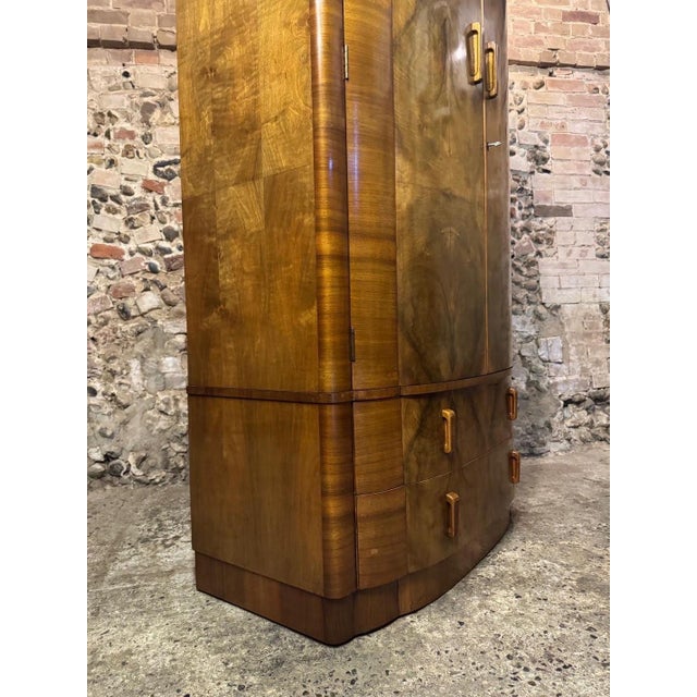 Vintage Art Deco Walnut Wardrobe, 1930s For Sale - Image 18 of 18