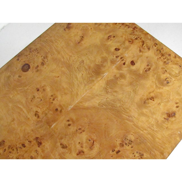 Mid 20th Century Mid-Century Olive Burl Console Table For Sale - Image 12 of 12