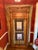 An exceptional antique overmantel mirror frame crafted from solid pine, featuring substantial turned columns, a deeply...
