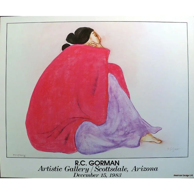 1983 "Civia" RC Gorman Figurative Gallery Poster For Sale - Image 4 of 4