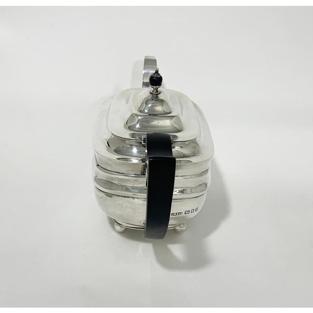 English Rectangular Silver Tea Set, 1930s, Set of 3 For Sale - Image 3 of 10