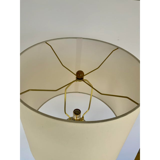 Modern Arteriors Modern Gray Ice Reactive Glaze Dottie Table Lamp For Sale - Image 3 of 5