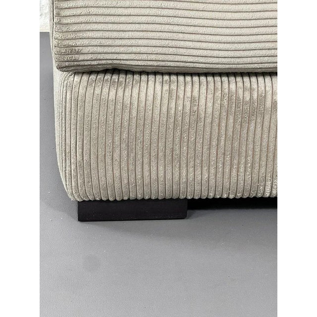 Vintage Corduroy Corner Sofa For Sale - Image 5 of 18