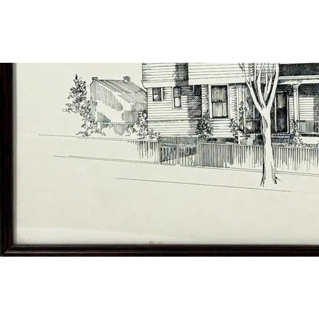 Drawing/Sketching Materials 1970s Original Pen & Ink Rendering of Seattle’s Historic Ward-Heintz House For Sale - Image 7 of 12