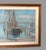 American Vintage Dockside Landscape Framed Pastel Watercolor Painting W Backside of Boat For Sale - Image 3 of 6