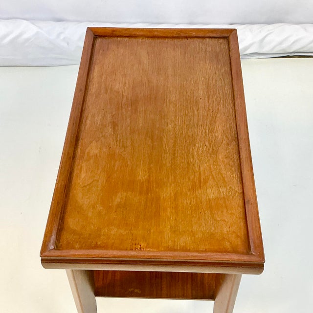 Mid-Century Modern Contemporary Boho Chic Teak Side Table. For Sale - Image 11 of 15
