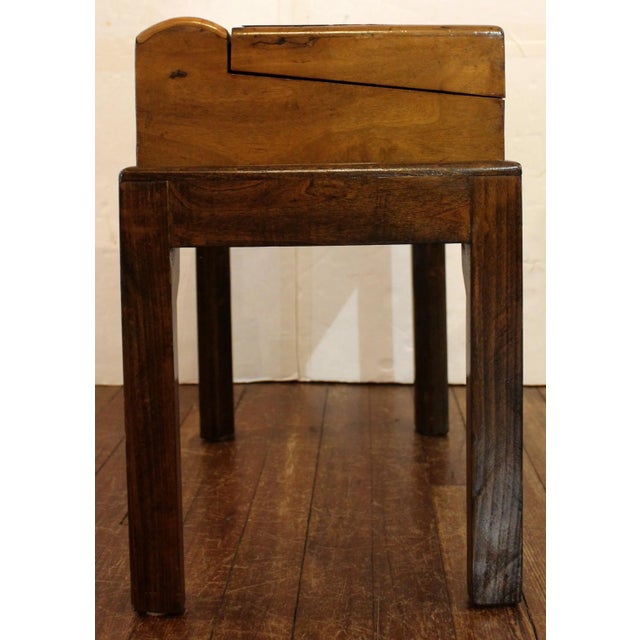 Mid 19th Century Circa 1860 Swedish Travel or Lap Desk on Custom Made Side Table Stand For Sale - Image 5 of 11