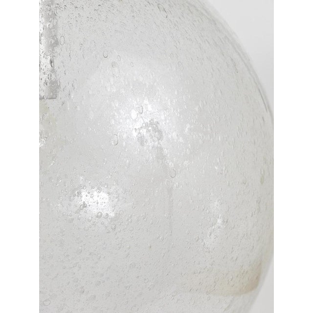 Large Bubble Glass and Chrome Globe Pendant Lamp from Peill & Putzler, Germany, 1970s For Sale - Image 17 of 18