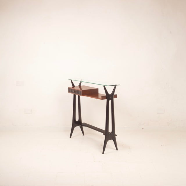 Mid-Century Modern Italian Rosewood Console Table, 1950 For Sale - Image 4 of 18