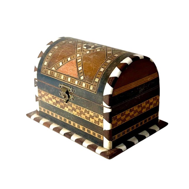 A beautifully detailed small Moorish style box, finely crafted in Spain and sourced from a shop in San Miguel de Allende....