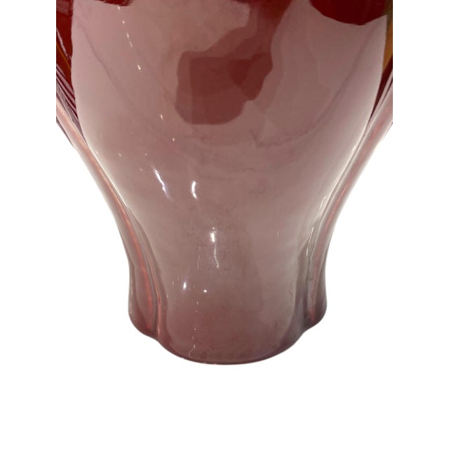 Late 20th Century Pair of Maitland-Smith Oxblood Red Glazed Decorative Vases For Sale - Image 5 of 9
