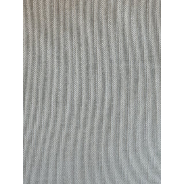 Wood Restoration Hardware 9' Belgian Track Arm Bench-Cushion Sofa in Perennials Performance Linen For Sale - Image 7 of 8