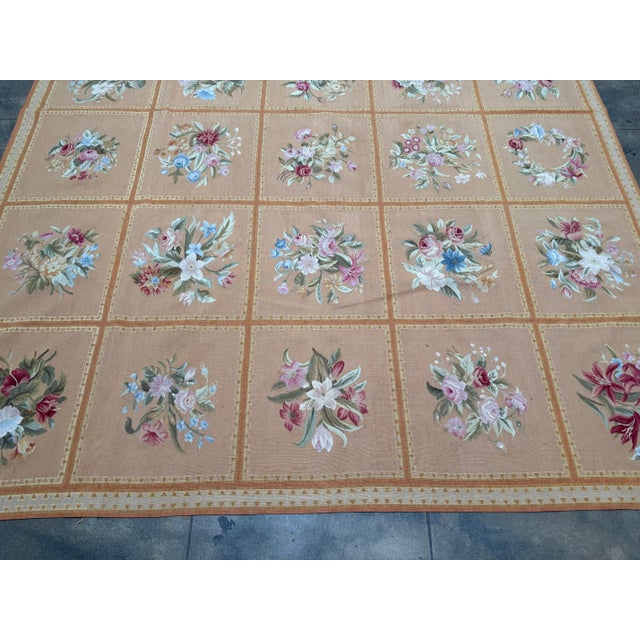 Antique French Aubusson Rug Circa 1950s For Sale In Los Angeles - Image 6 of 10