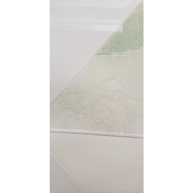 Vida Hackman (20th C.) "Box Landscape" Pair of Etchings W/ Aquatint C.1970s For Sale - Image 10 of 11