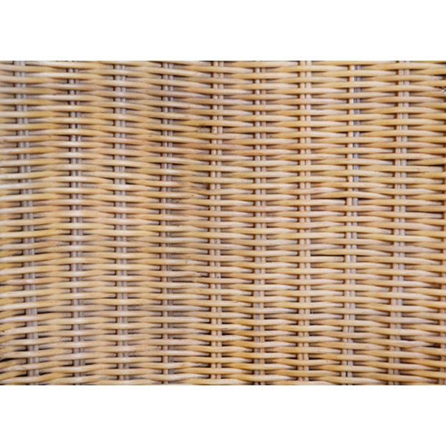 Tan Matthew Izzo Home Giza Three Legged Rattan Lounge Chair For Sale - Image 8 of 12