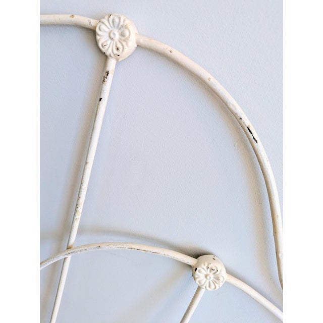 Antique White Antique Cast Iron Twin Bed Frame White For Sale - Image 8 of 13