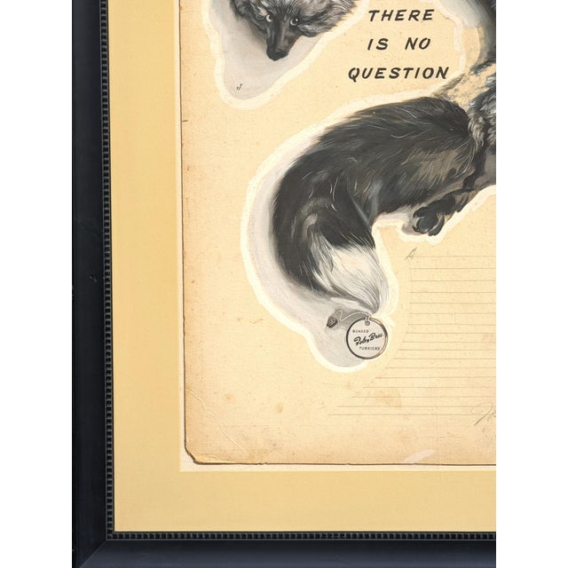 Black Robert Joy "There is No Question" Early Modern Original Foley's Ad Layout with Mink Stole, Early 20th Century For Sale - Image 8 of 11