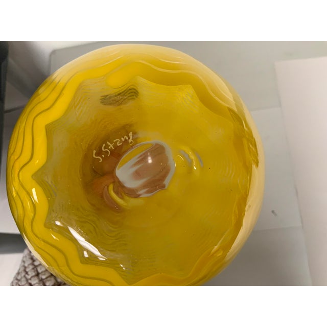 Sam Stang Hand Blown Art Glass Pitcher For Sale - Image 9 of 9