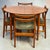 Mid Century Circular Extending To An Oval Dining Table & 4 Dining Chairs SIZES :- Table 145 x 106 cms extended, 72.5 cms...