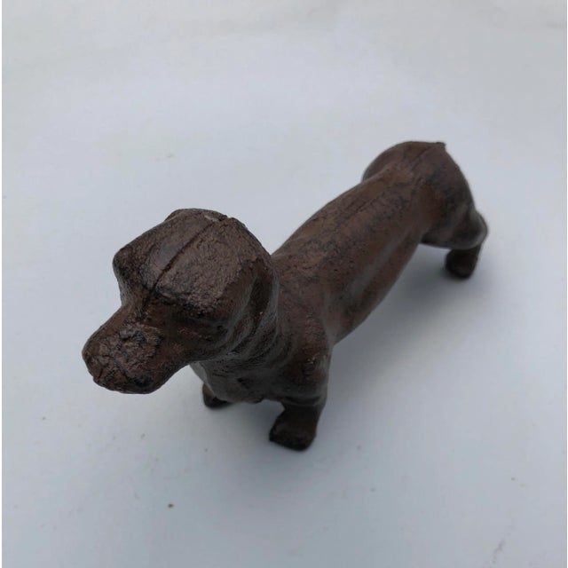2000 - 2009 Iron Dachshund Decoration Paperweight M For Sale - Image 5 of 9