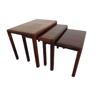 Danish Rosewood Nesting Tables, 1960s, Set of 3 For Sale