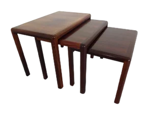 Danish Rosewood Nesting Tables, 1960s, Set of 3