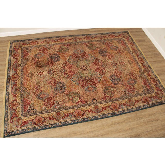 1990s Karastan Tea Wash Panel Wool Area Rug Chairish