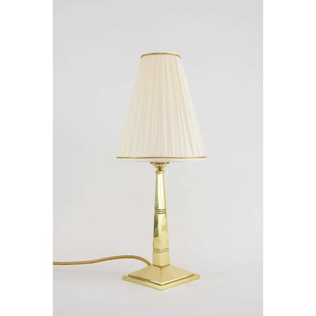 Art Deco Table Lamp with Fabric Shade, Vienna, 1920s For Sale - Image 6 of 15