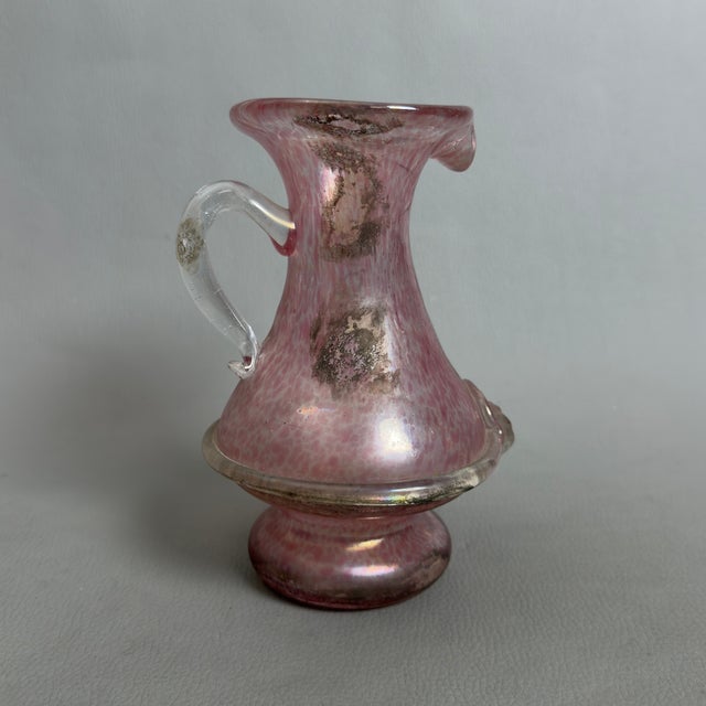 Murano Glass Jug with Pink Hollow Effect and Vintage Lion by V. Nason, 1960s For Sale - Image 9 of 11