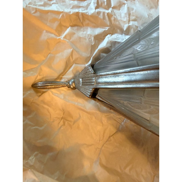 French Art Deco Pendant Chandelier For Sale In Philadelphia - Image 6 of 9