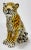 Vintage exquisitely hand painted Italian ceramic leopard statue. Great detail throughout. Signed "Made in Italy"...